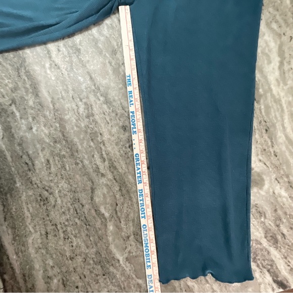 Eddie Bauer teal waffle knit pajama set Size 2X (P1) - Picture 6 of 10